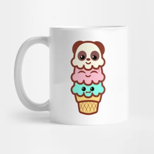 Icecream ice cream cone women shirt kawaii cute panda bear art party anime Mug